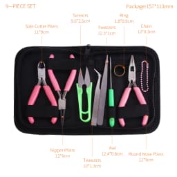High Quality DIY Jewelry Making Tool Kits Pliers Sets Round Nose Plier Side Cutting Pliers Wire Cutter Scissor Beading Tweezers