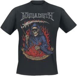2026 Large Rip Nuclear Logo Megadeth T-Shirt Men Women Vintage Metal Rock Band Graphic Tee Cotton Summer Streetwear Top