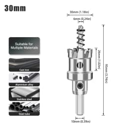 1pc 12-160mm TCT Carbide Hole Saw Drill Bit Hole Saw Cutter For Stainless Steel Metal Alloy Drilling