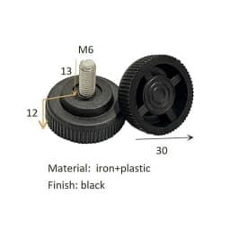 4Pcs Black White Iron Plastic Furniture Table Chair Sofa Leg Feet Adjustable Leveler Glide Slide Pad M6 M8
