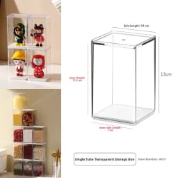 Keychain Display Stand Dustproof Box Storage Organizer with Hook Badge Showcase INOMATA Children's Bedroom Plastic