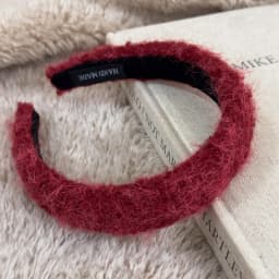 Red New Year Headbands Autumn/Winter Retro Woolen Knitting Hair Band for Woman Girls Temperament Hair Hoop Christmas Accessories