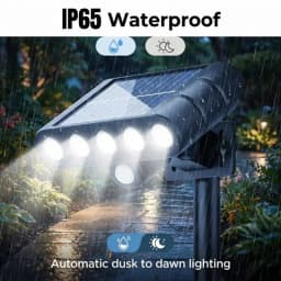4PCS Solar Powered Outdoor Wall Light 3 Modes Security Lamp for Patio Garden Porch Fence Corridor Balcony 5 LED Bulbs Motion Sensor Solar Pathway