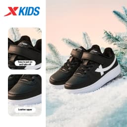 Xtep Kid's Cotton shoes Unisex Winter All-matched Waterproof Non-slip Lightweight Fashion Casual Shoes 676416379362