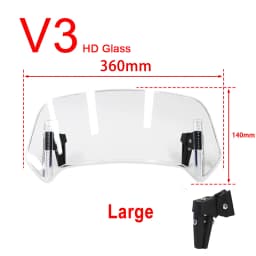 Universal Motorcycle Windshield Extension Adjustable Spoiler Clamp-On Windscreen Deflector For BMW KAWASAKI YAMAHA HONDA SUZUKI
