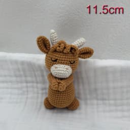 Handmade Kid Room Deco Stuffed Plush Toy Animal Amigurumi Handcrafts Kids Gifts Soft Fox Cow Lamb Birthday Sleeping Dolls