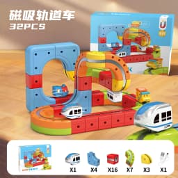 Brand-New Sell Well Anti-Gravity Magnetic Attraction Track Train Changeable Magnetic Magic Rail Car Electric Train Toy