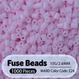 2.6mm Bulk Pink Color Series Perler Beads Refill Pack - 1000/5000pcs Fusible DIY Art Craft Fuse Beads for Mosaic Puzzle Kits