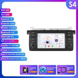 8+128G AI Voice Car Android Auto Radio for BMW E46 M3 318 320 325 330 335 Carplay 4G LTE Multimedia Player GPS Autoradio RDS SWC