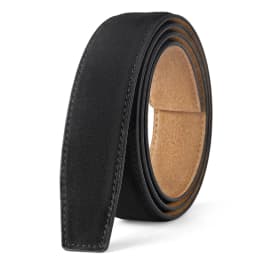 Men's Automatic Belt Replacement Belt, Suede Leather Belt, 3.5cm Genuine Leather Belt without Buckle For 3.8-4cm Buckle