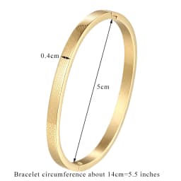 Diameter 5cm And 5.8cm Bangle For Women Kid Stainless Steel Small Flower Gold Color Bracelet Jewelry Low Price Wholesale
