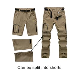 Men's Convertible Cargo Tactical Pants Camping Quick Drying Outdoor Hiking Pants Zip Off Lightweight Work Trekking Trousers