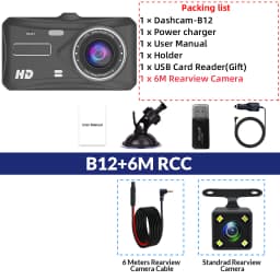 E-ACE 4'' LCD Touch Screen FHD 1080P Dashcam Camera Recorder Optional Rear Camera G Sensor HDR Loop Record Motion Detection