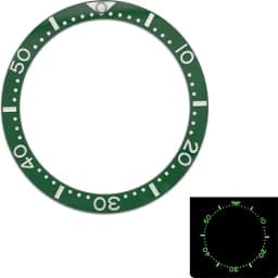 38x31.5mm C3 Green Luminous Ceramic Bezel Insert Fit for SKX007 SKX009 Watch Case NH35 NH36 Men Case Replace Parts Ring