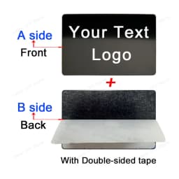 86x54x0.4mm Personalize Your Logo Text Aluminium Plate Custom Badge Adhesive Tape ID Door Wall Mailbox Business Card Name Tag