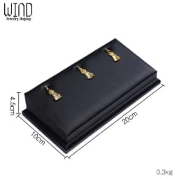 Black PU Leather Jewellery Ring Earrings Stand Holder Set Jewelry Pendant Necklace Chain Chokers Display Bust Bangle Organzier