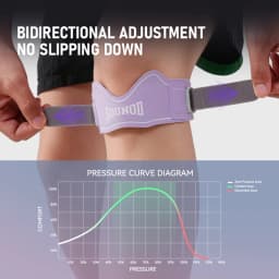 GOUNOD Knee Brace Support for Running Sports Adjustable Knee Strap Patella Protector for Basketball Hiking Gym