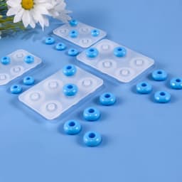 DIY Resin Bead Molds for Jewelry Silicone Molds with Hole Cabochon Gem Jewelry Making Epoxy Resin Molds for Earrings Pendant