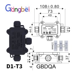 IP68 L12 L16 L20 L25 Waterproof Cable Connector 2/3/4Pin Screw Wiring Terminal Wire Connectors for Electrical Light Junction Box