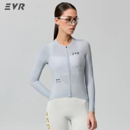EVR Women's Road Cycling Jersey Long-sleeved Sun Protection Quick-drying Outdoor Cycling Jersey High Elastic Breathable Cycling