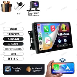 Android 15 Car Radio For Jeep Wrangler 3 JK 2007 - 2018 Head Unit Wireless Carplay Auto GPS QLED DVD Multimedia Navigation BT