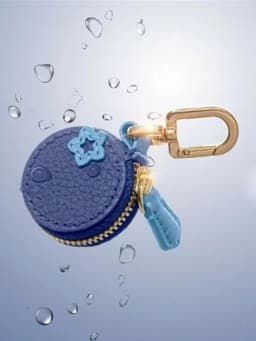 Multi-Piece Set - Mini Cute Blueberry Fruit Pendant Coin Purse Keychain Charm Fashion PU Leather Charm Small Bag Gift for Women