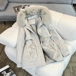 Women's Short Thickened Fleece Lined Cotton Jacket Winter New Style Commute Simple Style Loose Fit Zipper Pocket Hooded Coat