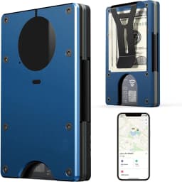 Smart Metal Wallet with Built-in Find My Tracker (iOS Only) RFID Blocking 12 Card Capacity Removable Cash Clip