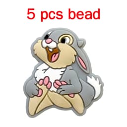 5pcs Silicone Pacifier Chain Cartoon Beads Baby DIY Care Nipple Chain Ornaments Parts