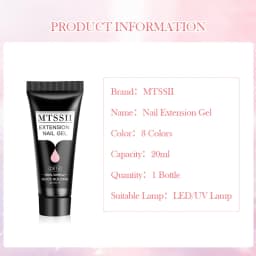 5PCS/Set 20ml Poly Nail Extension Gel Set Soak Off UV LED Acrylic Crystal White Clear Nude Pink Gel Nail UV Construction Gel Kit