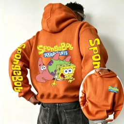 Patrick Star and SpongeBob SquarePants Cartoon Anime 2026 Spring and Autumn Men's and Women's Fashion Sports Hoodies