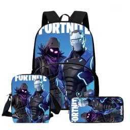 Fortnite Cartoon 3Pcs Backpack Set Unisex for Boys Girls, Backpack with Front Pocket, Crossbody Bag & Pencil Case, Best Gift