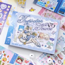 Mr. Paper Duplex Sticker Book 30Pcs, Korean Cute Style Creative Handbook Material for Calendar Card Album Scrapbooking Decor