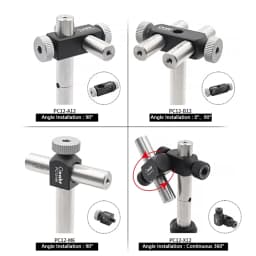 PC12 Series Ø12mm Post Angle Clamp 1/2 Inch Support Rod Assembly Accessories Cage Rod Optical Column