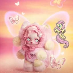 POP MART SKULLPANDA x My Little Pony Series Plush Doll Pendant Genuine Blind Box Mystery Box Guess Bag Toys Cute Anime Figure