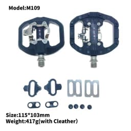 NEW SYUN-LP Black Nylon DU+Bearing MTB Mountain XC Clipless Bike SPD Bicycle Cycling Pedals Inc Cleats Pedal Bicycle Parts