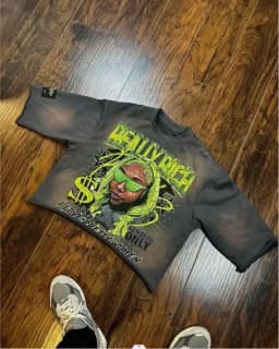 Black Mens Gothic Dark Style Sweatshirt Loose Unique Wing Print Design on Front Chest Trendy Casual Streetwear Edgy Personality