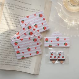 50pcs/lot Foldable Packaging Paper Cards 6.4x4cm Pink Bow Cards for Handmade Jewelry Retail Hang Tag Flowers Display Cardboard