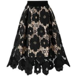 plus Size Lace A-Line Skirt High Waist Asymmetrical Women's Spring Summer Fashion Slimming Meat Covering Skirts