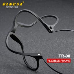 BLMUSA UltraLight Titanium Leg Anti Blue Ray Reading Glasses Myopia Multifocal Optical Eyesses Photochromic Prescription Eyewear