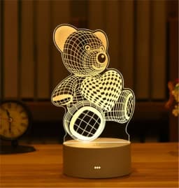 Wedding Birthday Gift Love 3D Acrylic Neon Sign USB Led Lamp Children's Night Lights Table Lamp Valentines Day Bedside Lamp