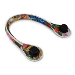 TANQU New 1 Pair Short Long Floral Print Soft Faux PU Leather Handle for Obag Classic Mini O Bag Women Shoulder Handbag