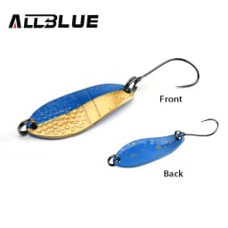 BLUX Fishing Lure 3g Mini Metal Spoon Area Trout Colorful Brass Copper Bait Freshwater Stream Tackle for Chub Perch Salmon