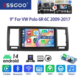 ESSGOO 9" Android 14 For VW T6 Transporter Multivan Wireless CarPlay Android Auto Car Stereo Radio GPS Navi WIFI SWC Mirror Link