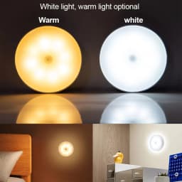 USB Charging Smart Sensor Lamp LED Human Body Induction Night Light Bedside Bedroom Home Corridor Lighting 8 LEDs Mini Wall Lamp