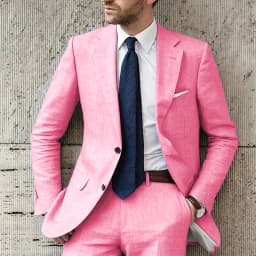 Blue Men Suits Elegant Full Set Notch Lapel Single Breasted Luxury 2 Piece Jacket Pants Slim Fit Wedding Costume for Groom 2024
