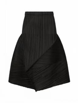 Miyake Pleated Irregular Skirt Designer Casual Elegant High Waisted Pleated Long Solid Color Skirt