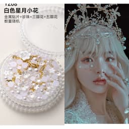 1Box Eyes Face Makeup Facial Decoration Patch Butterfly Diamond Pearl Adhesive Rhinestone Glitter Sequin DIY Nail Art Decoration