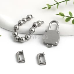 2/5/10Sets Satin silver Metal Square Tiny Bag Turn Lock Twist Lock Clasp For Women Handbag Shoulder DIY Hardware Accessories