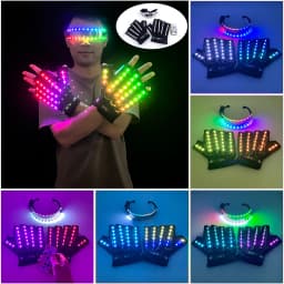 High Quality Gloves 6 Neon Light Colors For Choice Adult Decorative Mittens Performance Dance Costumes Gloves Glow In The Dark